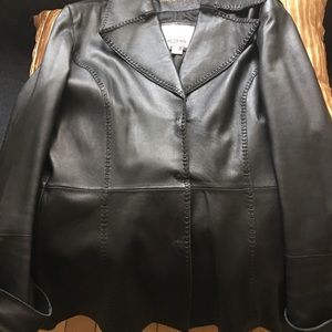 Black leather jacket
